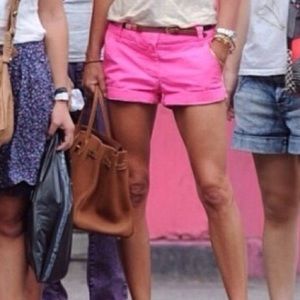 Jcrew hot pink chino shorts